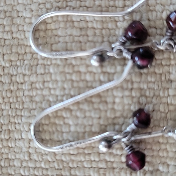 Silpada Sterling Silver,Garnet, and Yellow Quartz Dangle Earrings W1054-HTF - Picture 5 of 7